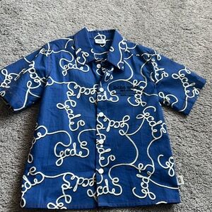 Authentic GCDS Kids logo printed short sleeved shirt